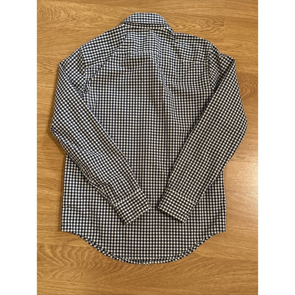 Abercrombie & Fitch Shirt Mens Small Blue/White Gingham Plaid Long Sleeve Preppy - Picture 5 of 8
